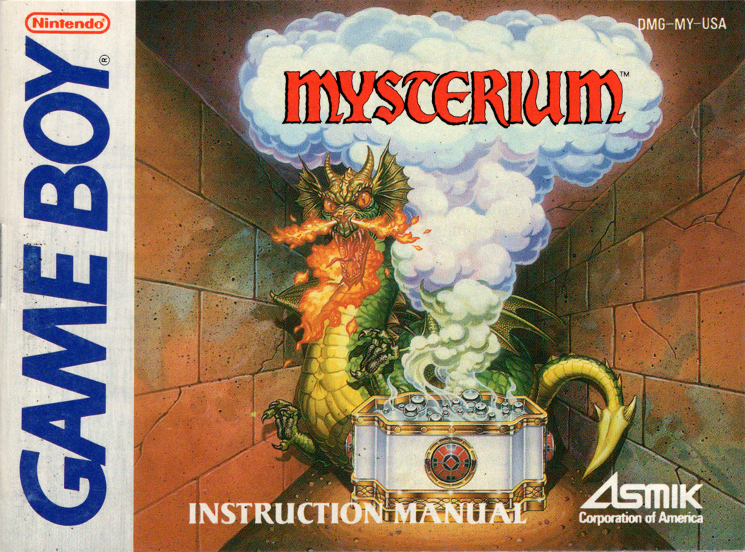 Manual for Mysterium (Game Boy): Front