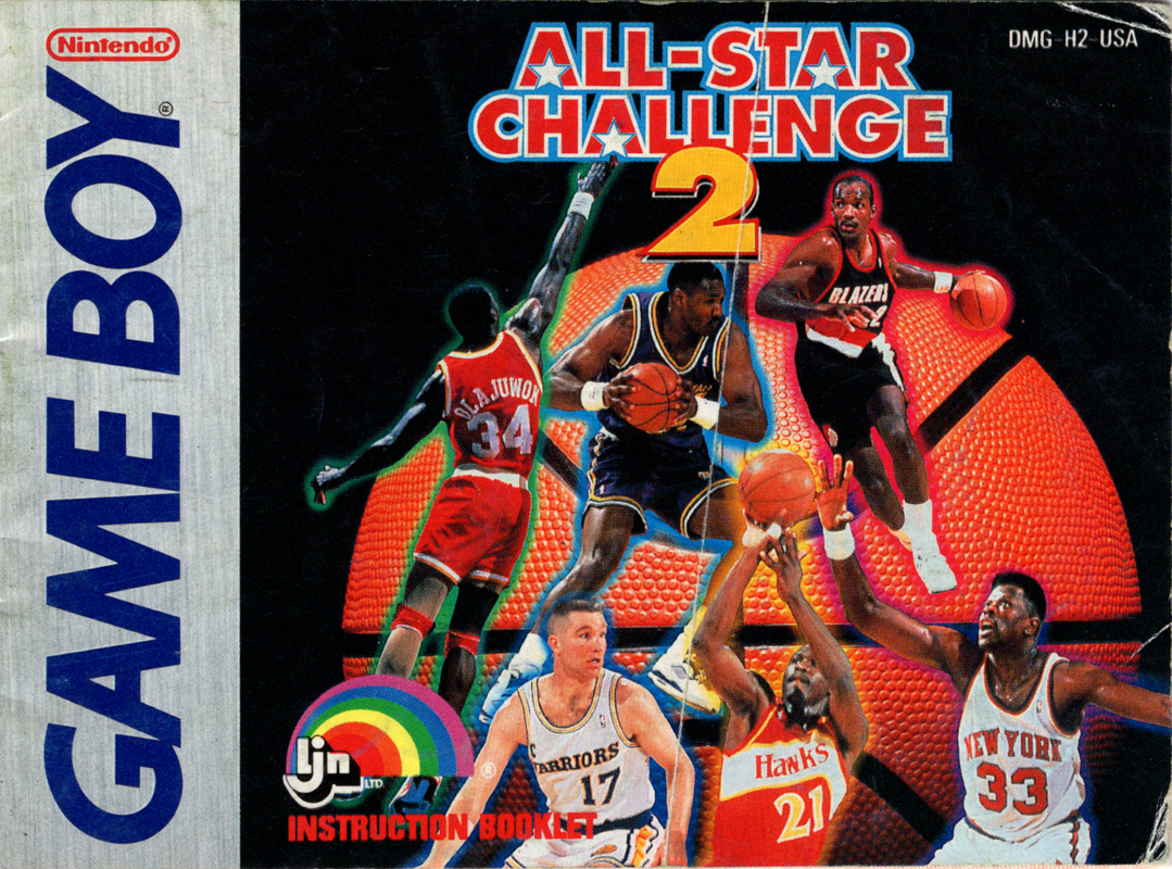 Manual for NBA All-Star Challenge 2 (Game Boy): Front