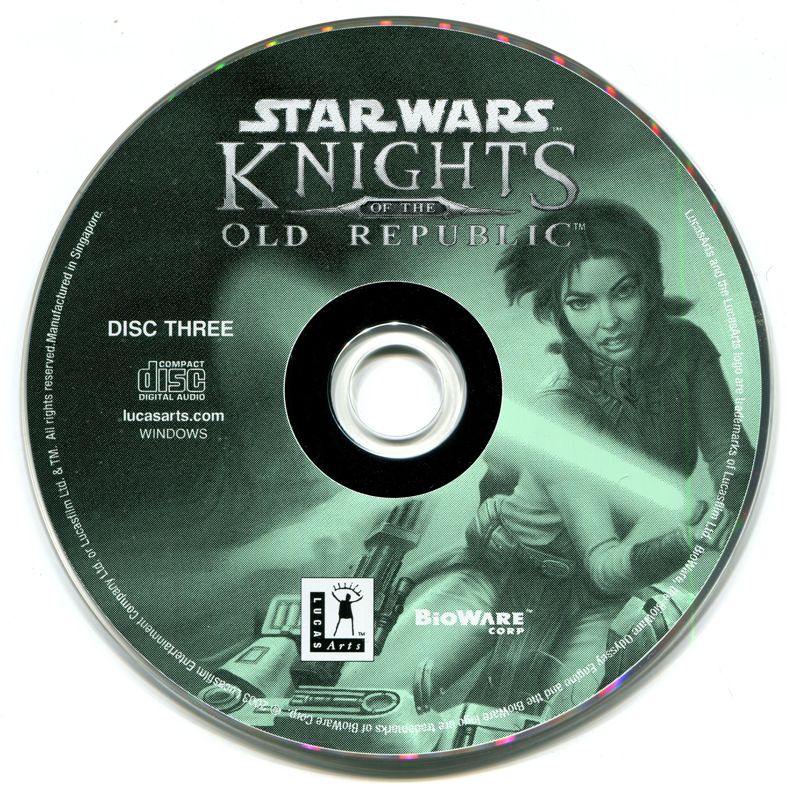 Media for Star Wars: Knights of the Old Republic (Windows) (EA Classics release): Disc 3