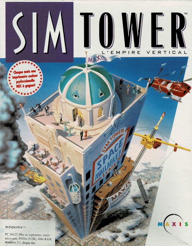 Front Cover for SimTower: The Vertical Empire (Windows 3.x) (Complete French Version)