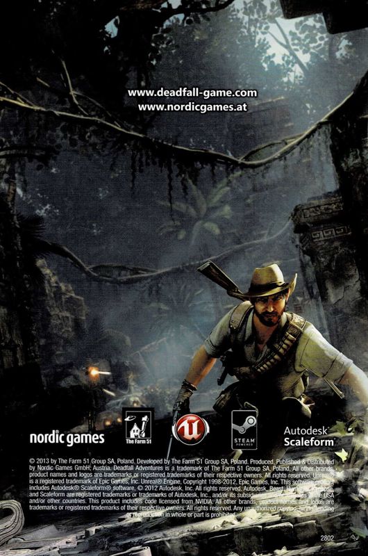 Manual for Deadfall Adventures (Windows): Back