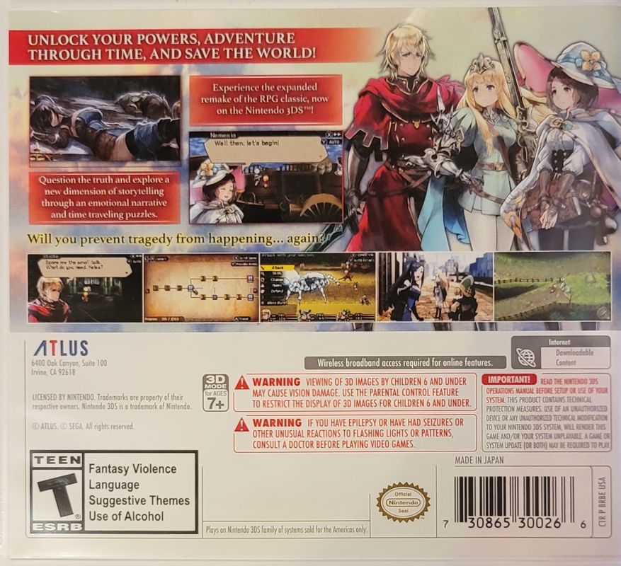 Radiant Historia: Perfect Chronology (Launch Edition) cover or ...