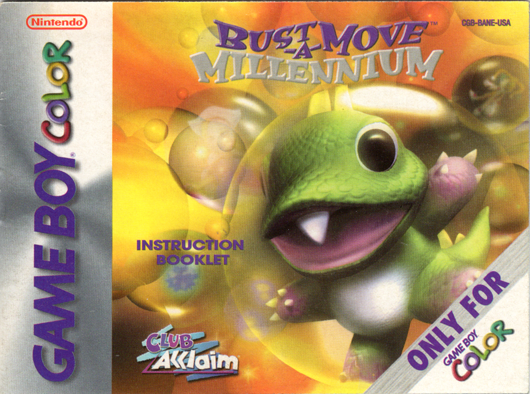 Manual for Bust-A-Move Millennium (Game Boy Color): Front