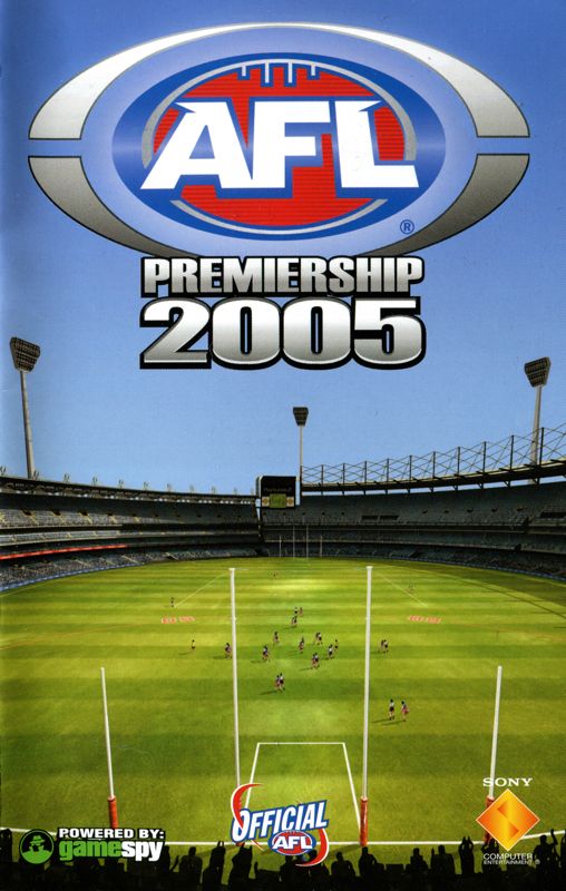 Manual for AFL Premiership 2005 (PlayStation 2): Front
