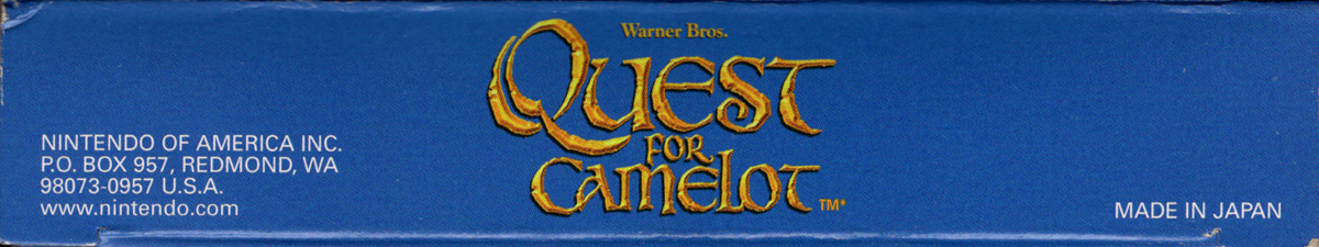 Spine/Sides for Quest for Camelot (Game Boy Color): Top