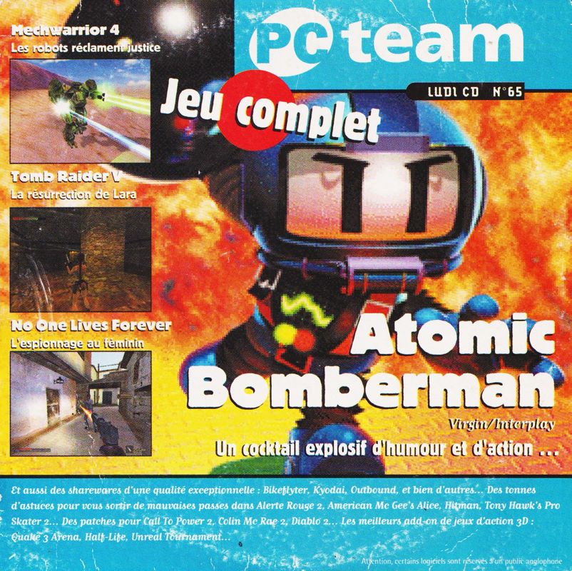 Front Cover for Atomic Bomberman (Windows) (PC Team Ludi CD #65 covermount)