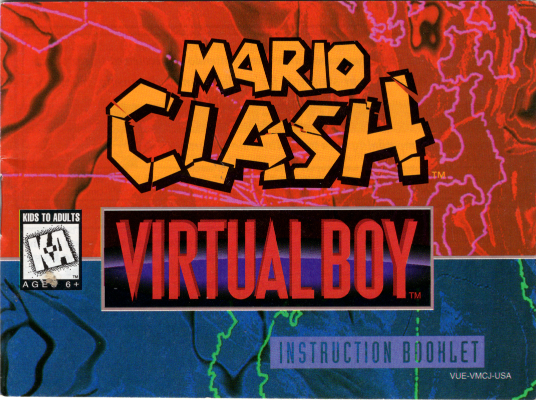 Manual for Mario Clash (Virtual Boy): Front