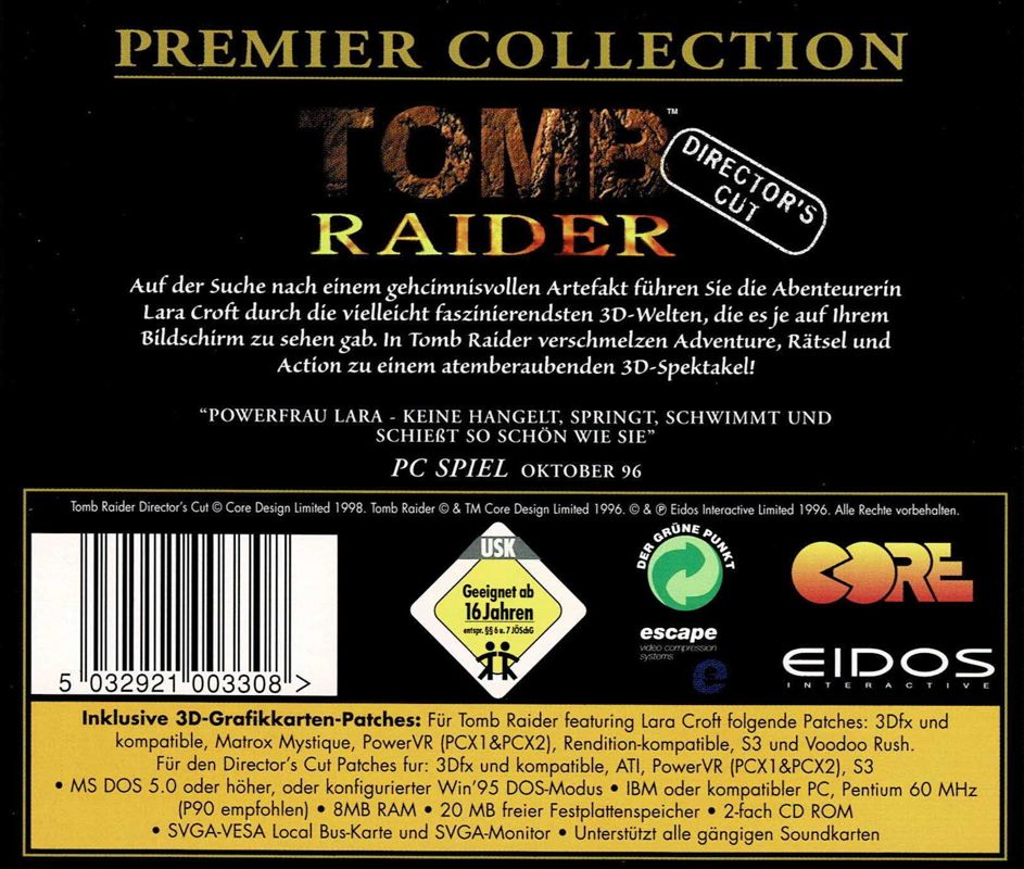 Other for Tomb Raider: Gold (DOS) (Eidos Premier Collection release): Jewel Case - Back