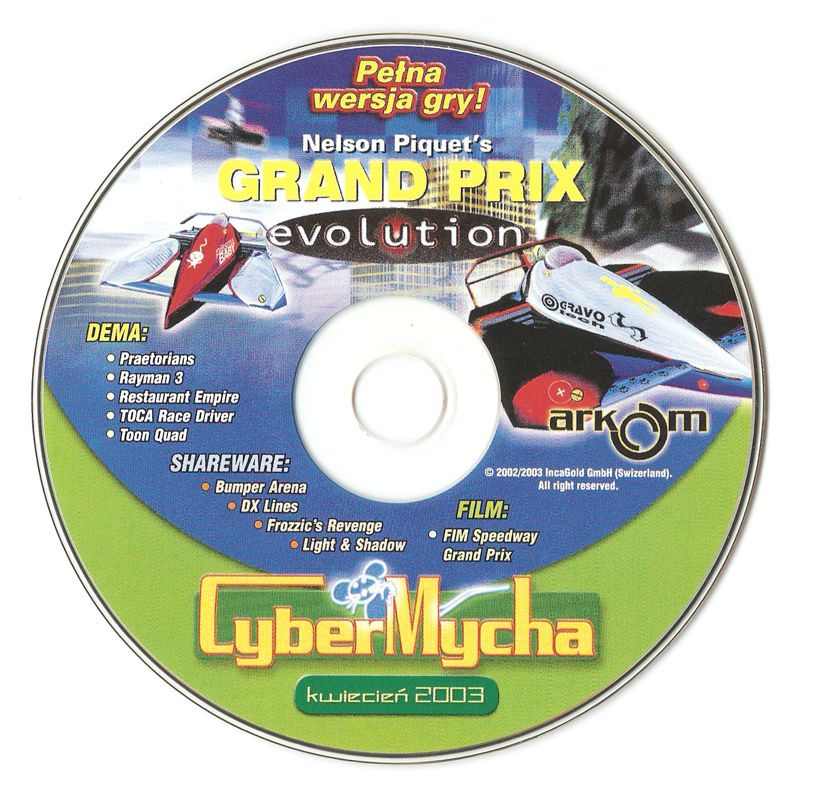 Media for Nelson Piquet's Grand Prix: Evolution (Windows) (Released by magazine CyberMycha in April 2003)