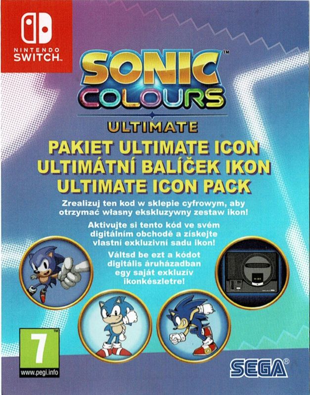 Extras for Sonic Colors: Ultimate (Nintendo Switch): Icon Card - Front