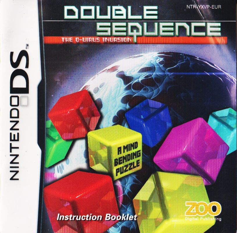 Manual for Double Sequence: The Q-Virus Invasion (Nintendo DS): Front
