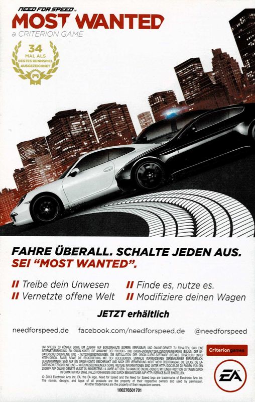 Need for Speed: Rivals cover or packaging material - MobyGames