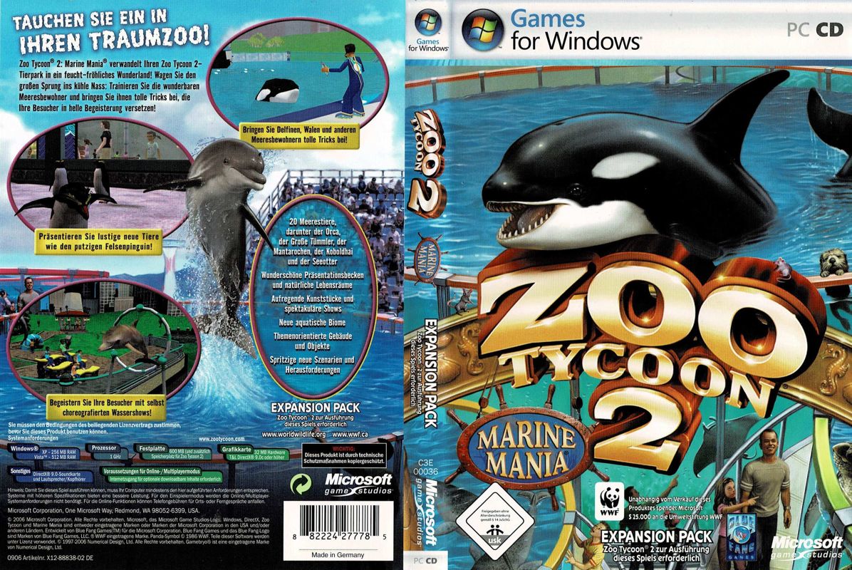 Full Cover for Zoo Tycoon 2: Marine Mania (Windows)