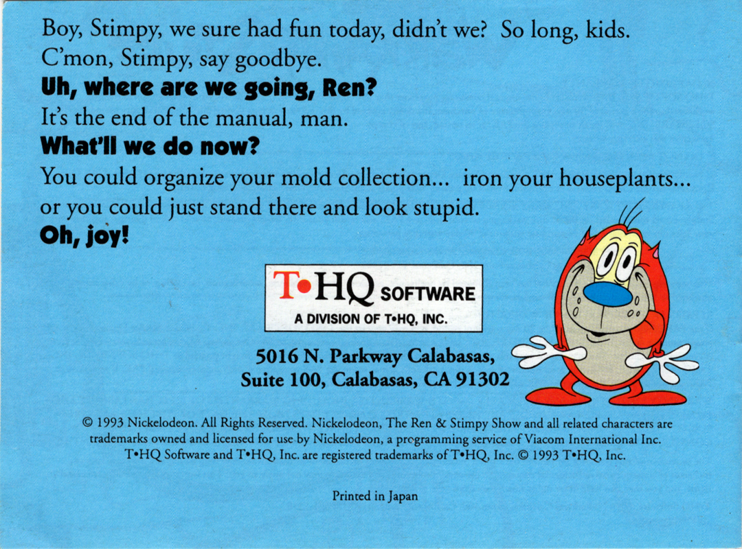 The Ren & Stimpy Show Veediots! cover or packaging material MobyGames