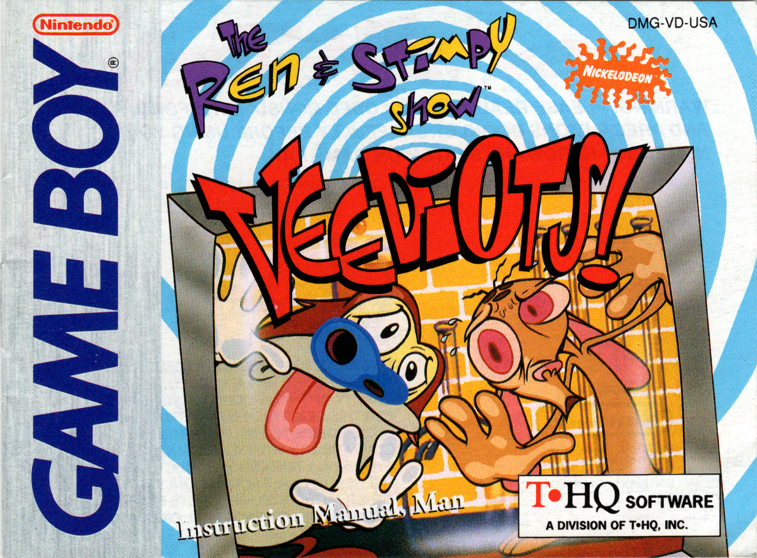 Manual for The Ren & Stimpy Show: Veediots! (Game Boy): Front