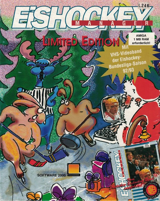 Front Cover for Eishockey Manager (Amiga) (Limited Edition with VHS-tape of DEL Season 92/93)