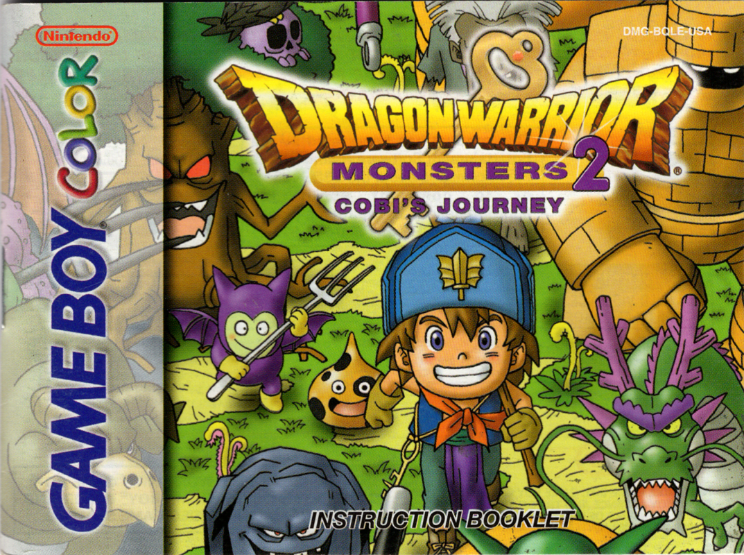 Manual for Dragon Warrior Monsters 2: Cobi's Journey (Game Boy Color): Front