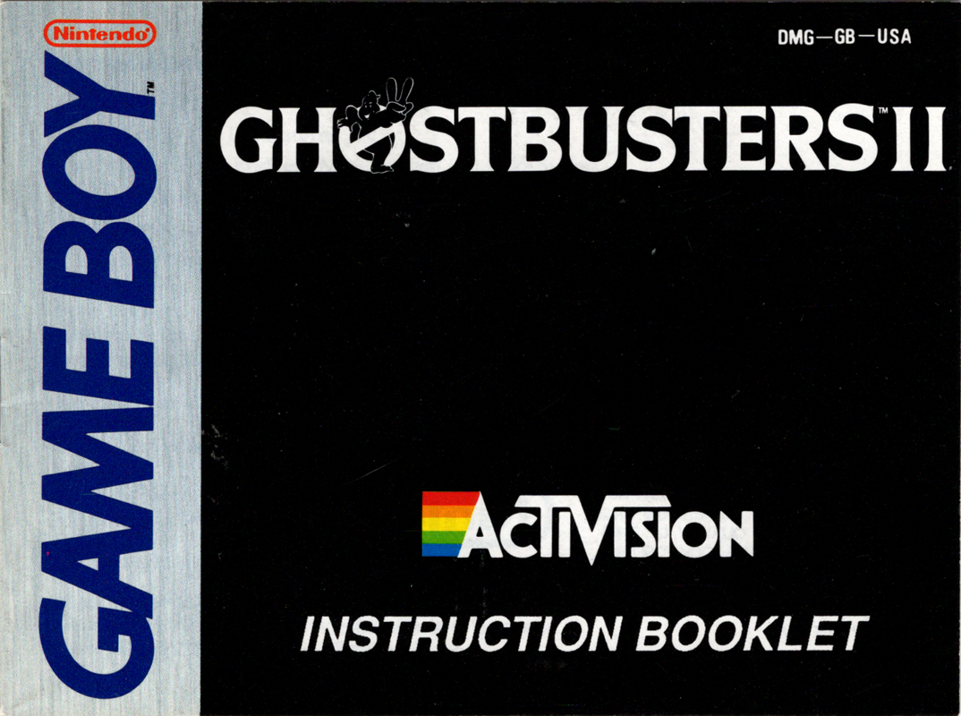 Manual for Ghostbusters II (Game Boy): Front