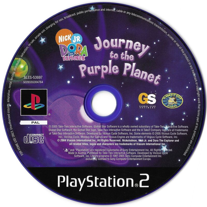 Media for Dora the Explorer: Journey to the Purple Planet (PlayStation 2)