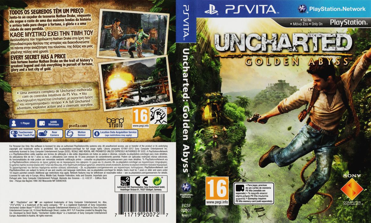 Uncharted golden abyss ps 2024 vita