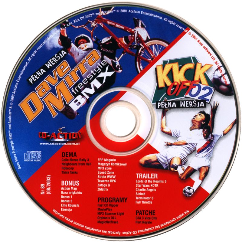 Media for Kick Off 02 (Windows) (CD-Action magazine #8/2003 covermount)