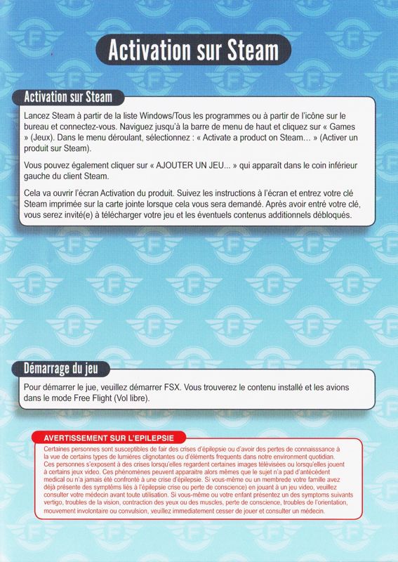 Inside Cover for Microsoft Flight Simulator X: Steam Edition - Discover Europe (Windows) (Retail release): Right