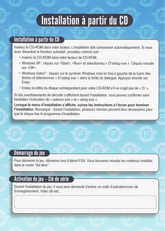 Inside Cover for Microsoft Flight Simulator X: Steam Edition - Discover Europe (Windows) (Retail release): Left
