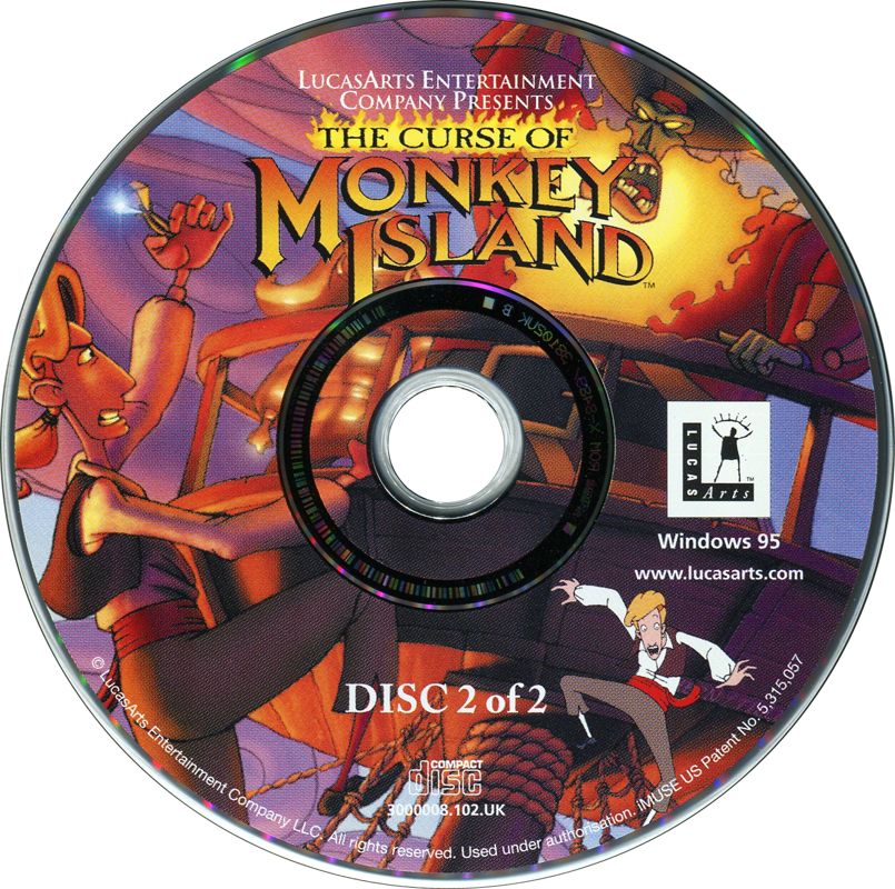 Media for The Curse of Monkey Island (DOS and Windows): The Curse of Monkey Island Disc 2