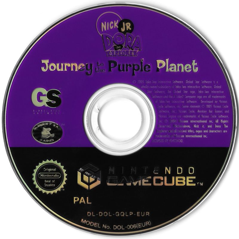 Media for Dora the Explorer: Journey to the Purple Planet (GameCube)