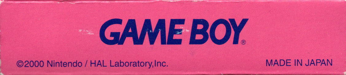 Spine/Sides for Kirby Tilt 'n' Tumble (Game Boy Color): Bottom