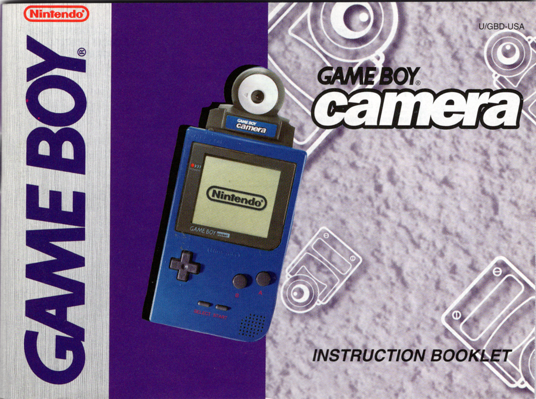 Manual for Game Boy Camera (included games) (Game Boy) (Green camera): Front