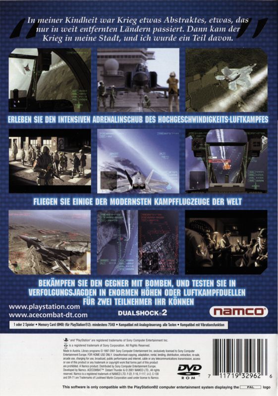 Back Cover for Ace Combat 04: Shattered Skies (PlayStation 2)