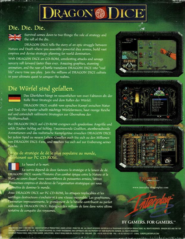 Back Cover for Dragon Dice (Windows)