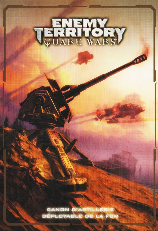 Extras for Enemy Territory: Quake Wars (Limited Collector's Edition) (Windows): Card #8 Front - Canon d'Artillerie Déployable de la FDM