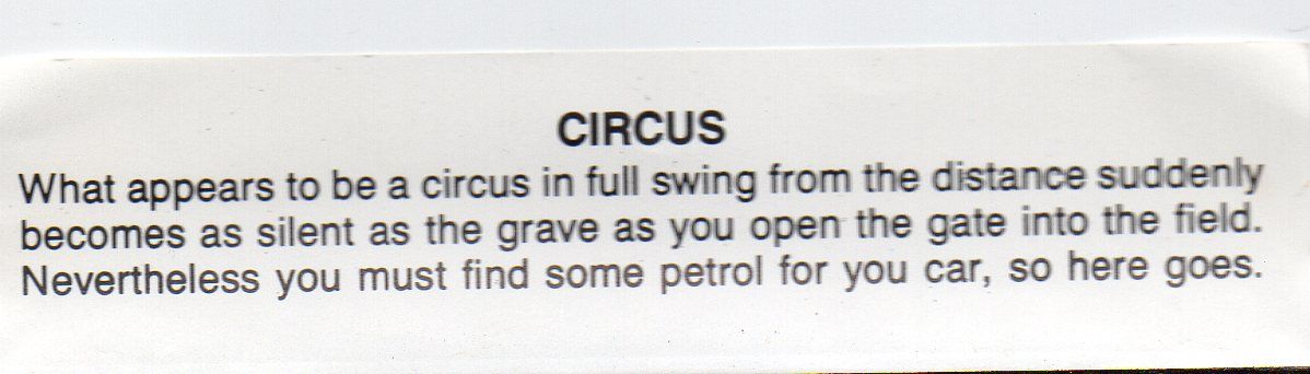 Back Cover for Circus (Commodore 16, Plus/4)