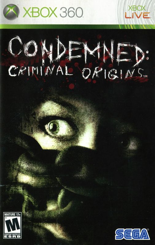 Manual for Condemned: Criminal Origins (Xbox 360) (Platinum Hits release): Front