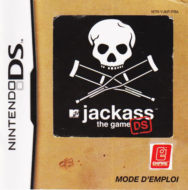 Manual for Jackass: The Game (Nintendo DS): Front (20-page)