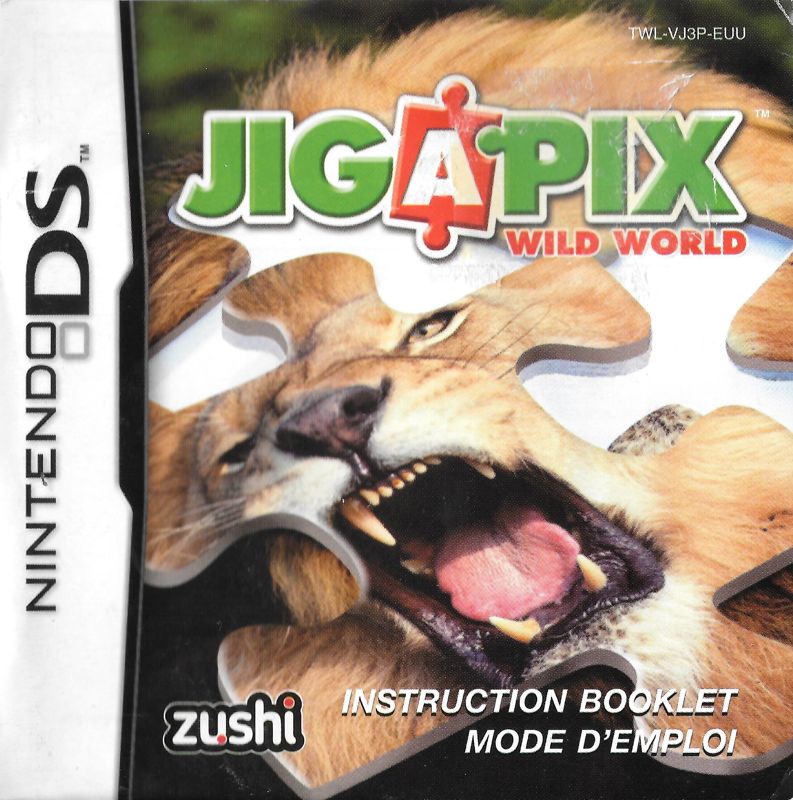 Manual for Jig-A-Pix Wild World (Nintendo DS): Front