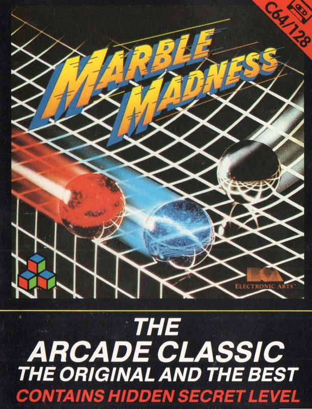 Front Cover for Marble Madness (Commodore 64) (Cassette release)