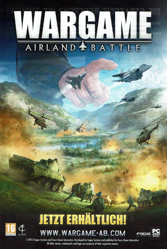 Advertisement for Wargame: European Escalation (Linux and Macintosh and Windows) (Hammerpreis release): Front
