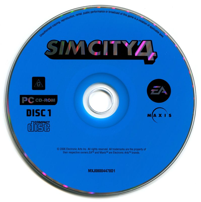 Media for SimCity 4 (Windows) (EA Classics release): Disc 1