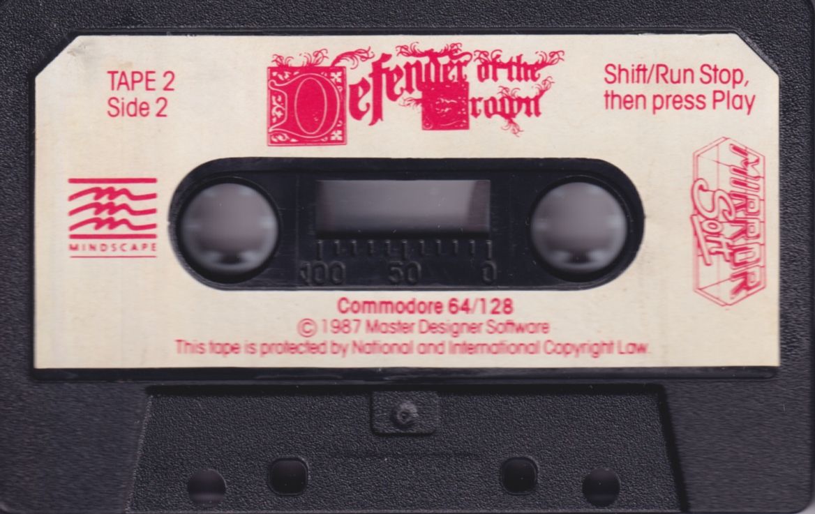 Media for Defender of the Crown (Commodore 64): Tape 2 Side 2