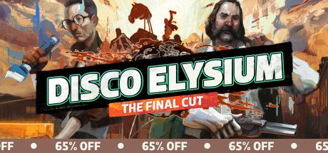 Front Cover for Disco Elysium (Macintosh and Windows) (Steam release): May 2022 "65% Off" version
