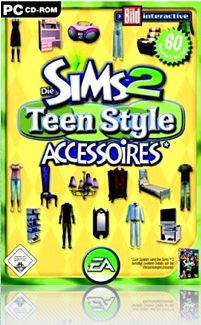 Front Cover for The Sims 2: Teen Style Stuff (Windows) (Gamesload release)