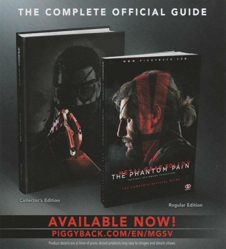 Advertisement for Metal Gear Solid V: The Phantom Pain (Windows): Official Strategy Guide - Front