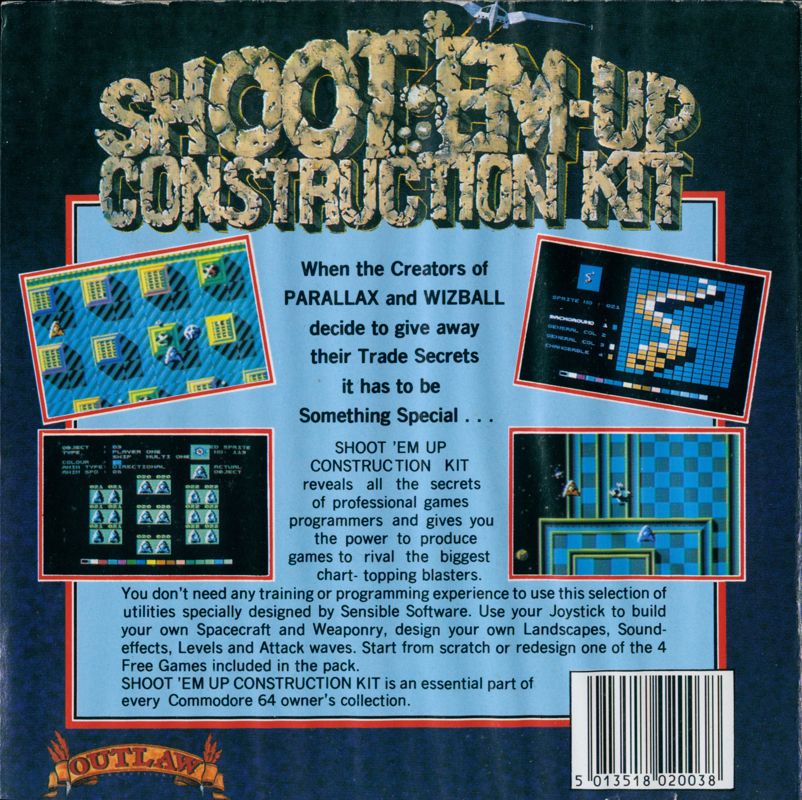 Back Cover for Shoot 'em up Construction Kit (Commodore 64)