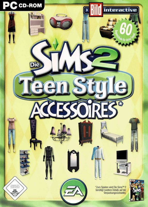 Front Cover for The Sims 2: Teen Style Stuff (Windows)