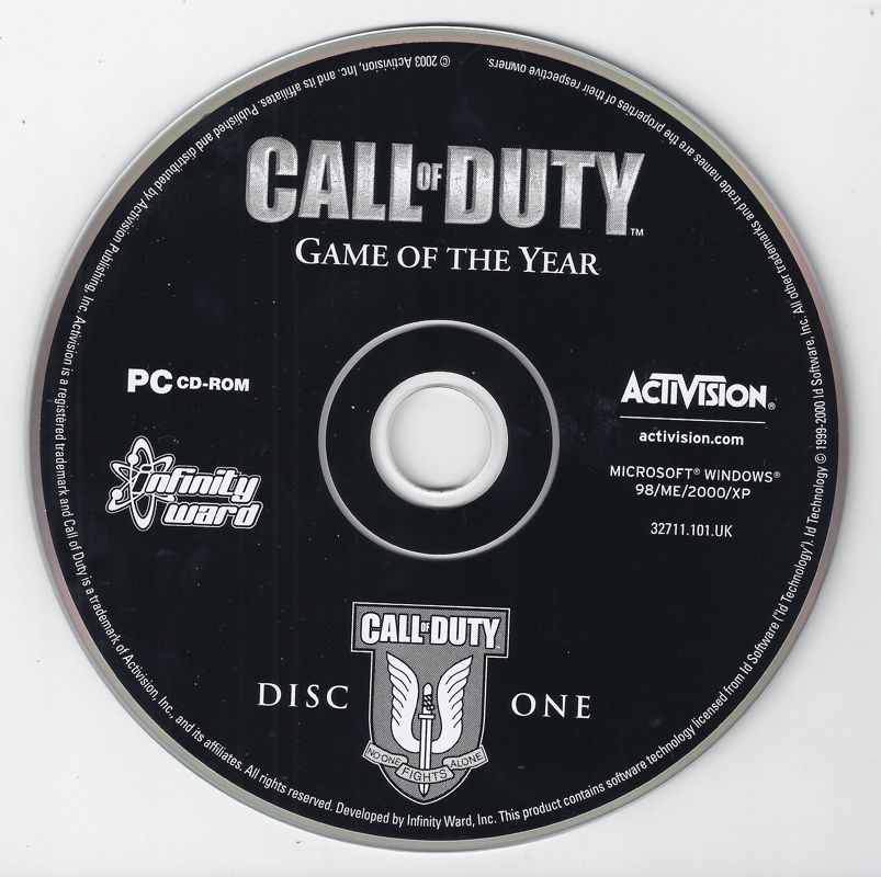 Media for Call of Duty: Deluxe Edition (Windows) (Re-release): Call of Duty GOTY Disc One