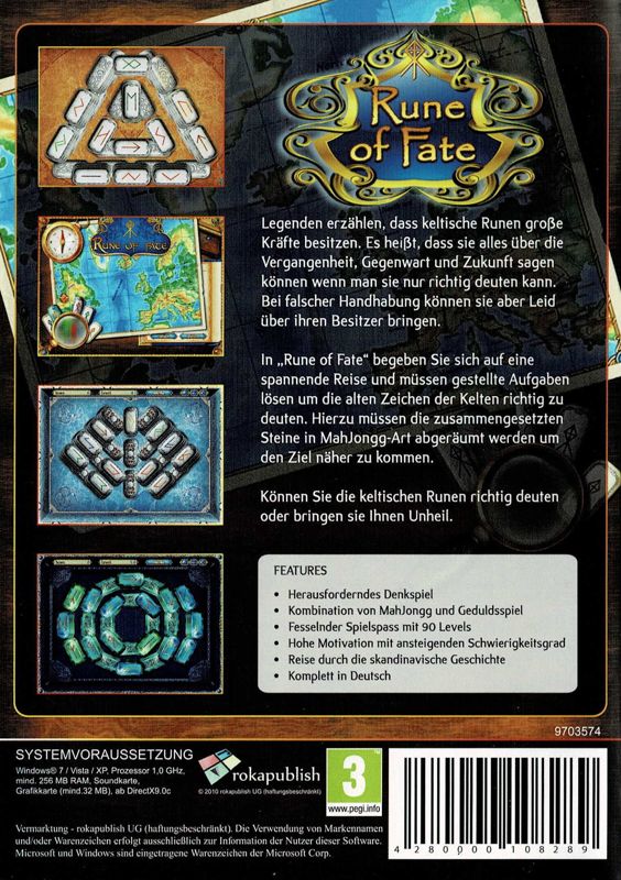 Back Cover for Rune of Fate (Windows)