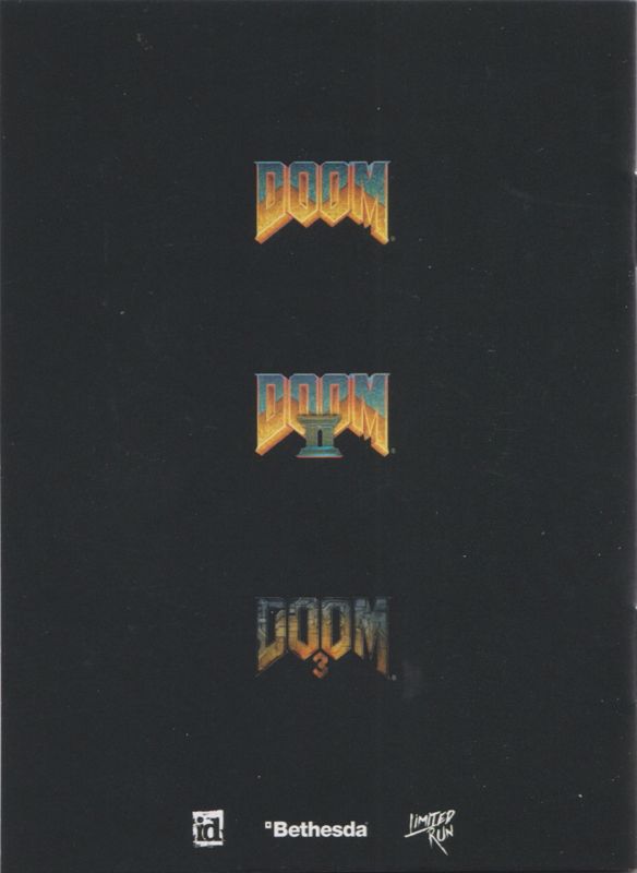 Manual for Doom: The Classics Collection (Special Edition) (Nintendo Switch) (Sleeved Box (LRG #102)): Back